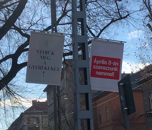 Referendum campaign posters - picture taken by Dominika Sipos